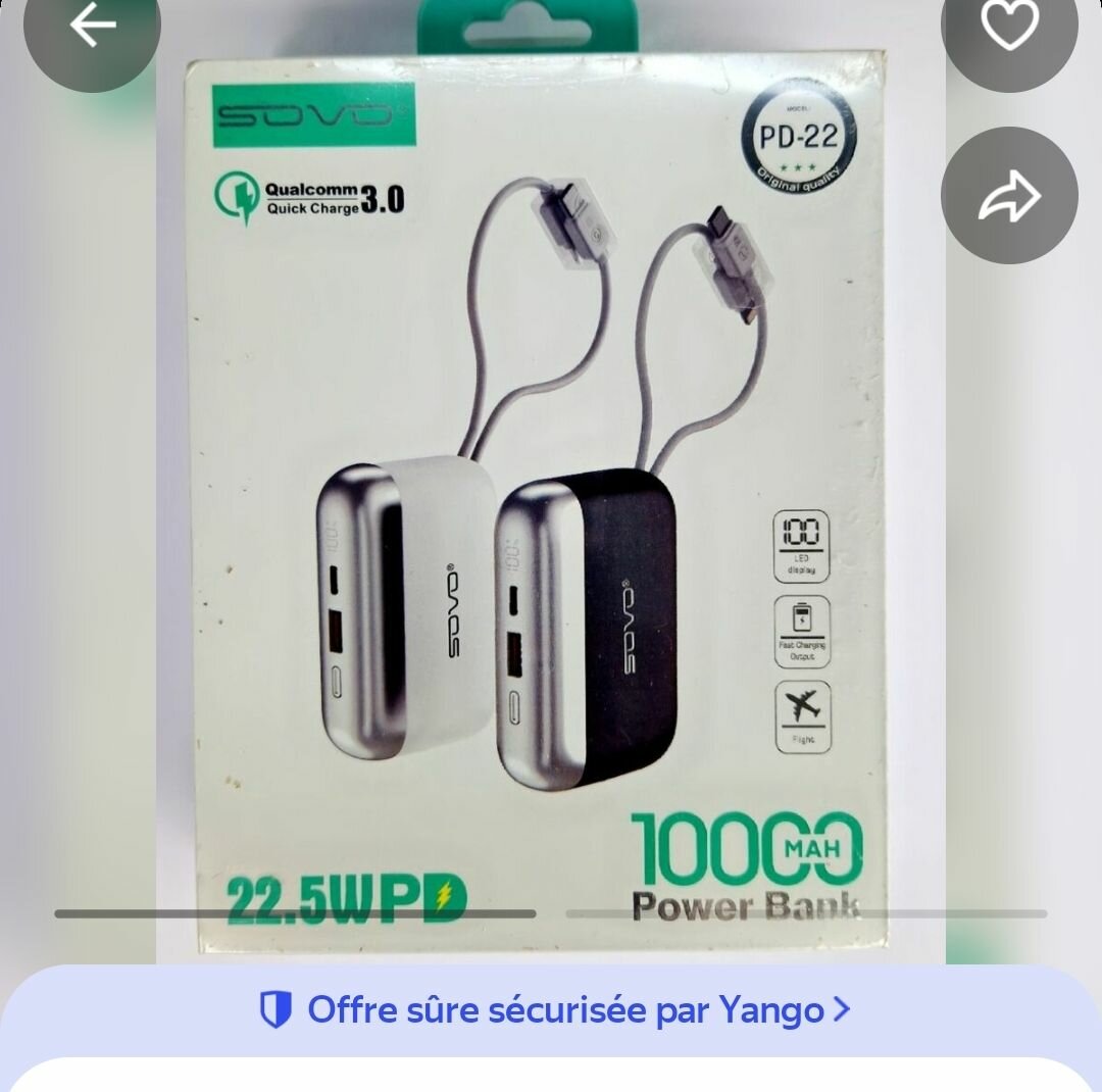 Batterie Externe 10000mAh PD