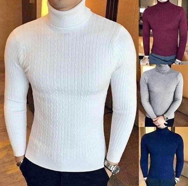 Pull col roulé