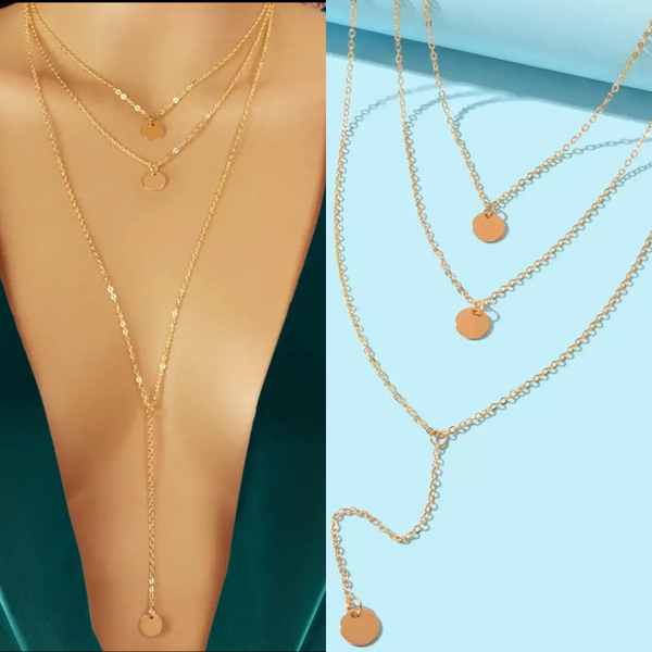 Collier superposé en or élégant