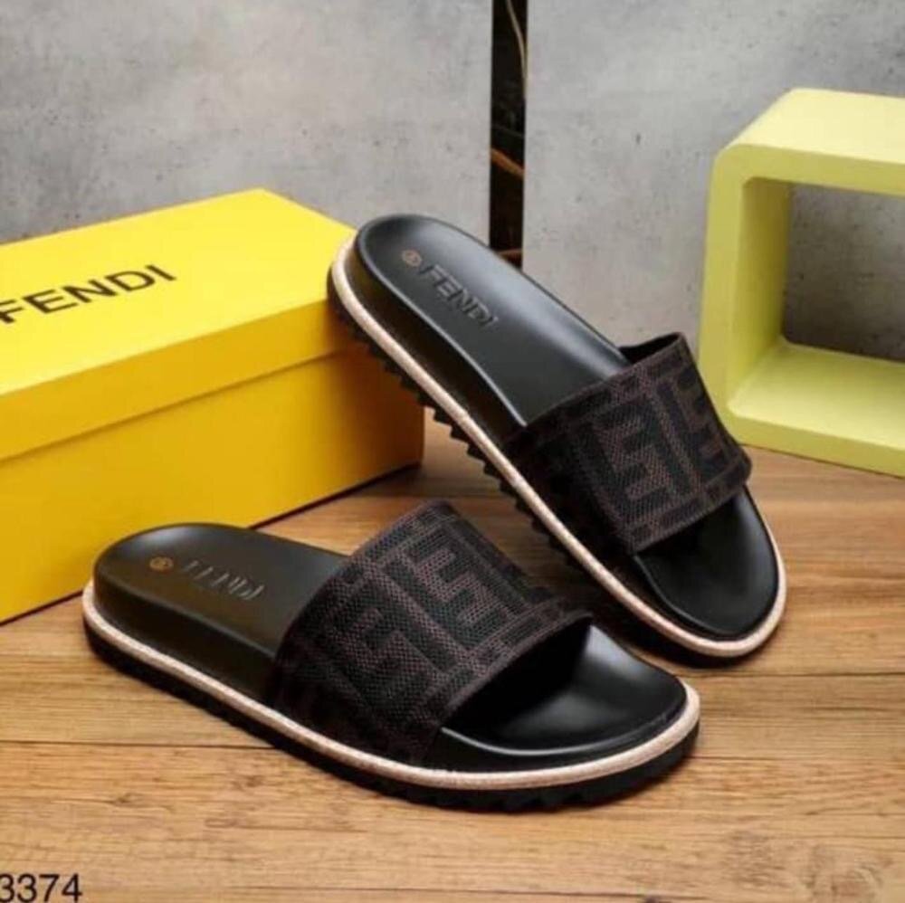 Sandales de Luxe Noir Homme