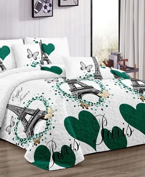 Bedroom set: quilted bedspread+pillowcases 2pcs+2pcs