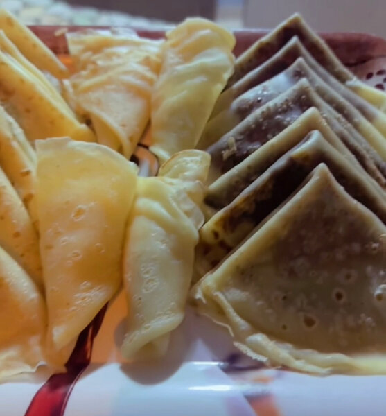 Crêpes délicieuses assorties