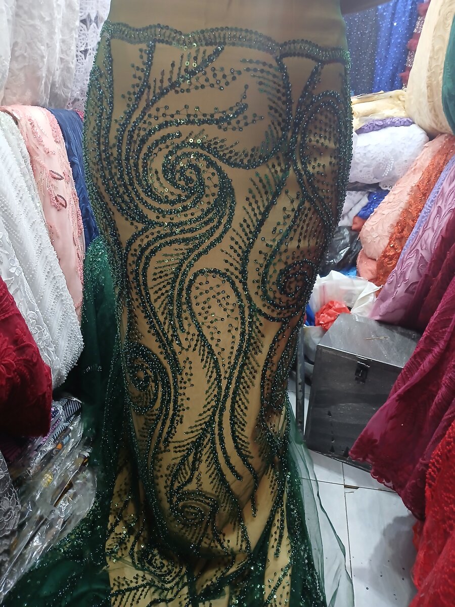 Beaded lace for wedding