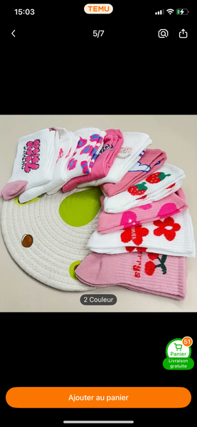 Chaussettes fantaisie coton colorées