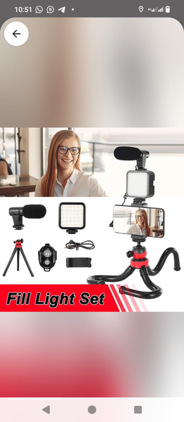 Kit vlog streaming téléphone micro