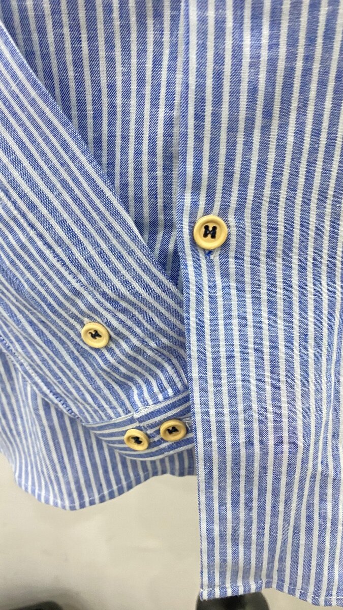 Chemise LIN a fines rayures