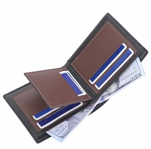 Porte-monnaie marron avec motif