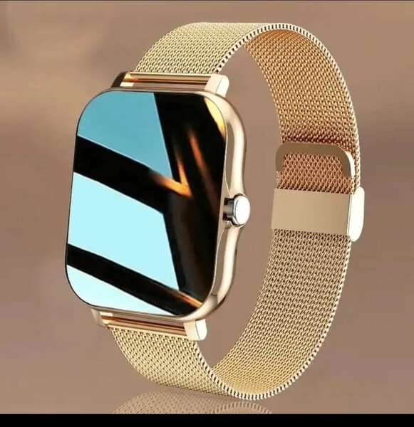 Montre connectée élégante or