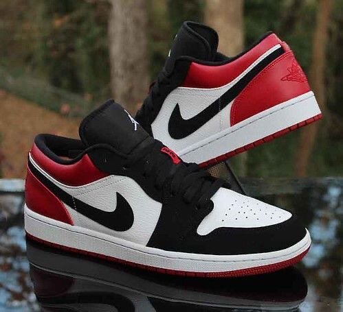 Baskets noires et rouges hommes