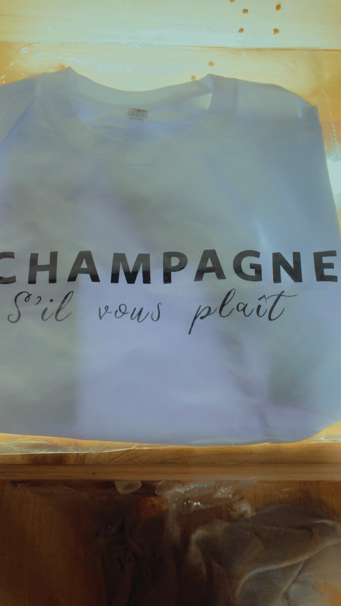 T-shirt Blanc Imprimé CHAMPAGNE