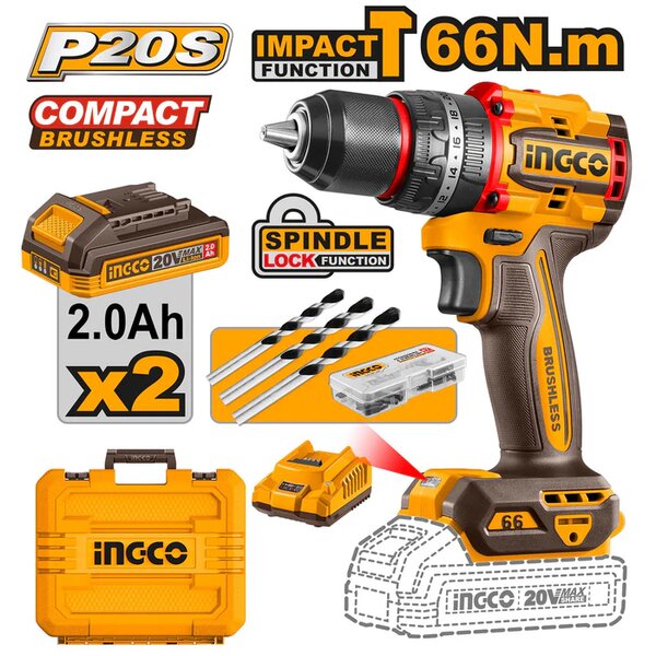 Perceuse Visseuse Brushless Ingco