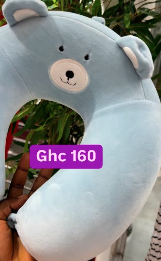 Neck sky blue pillow