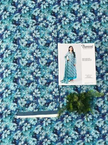 Printed lawn suit