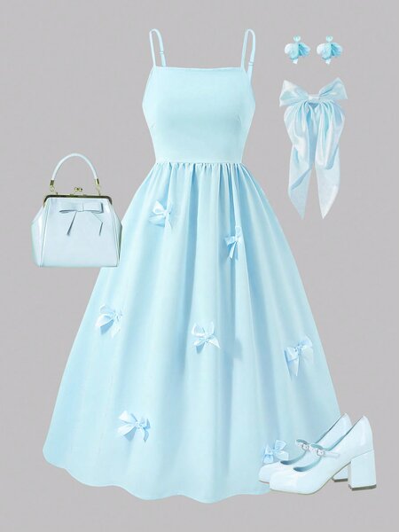 Robe élégante avec accessoires