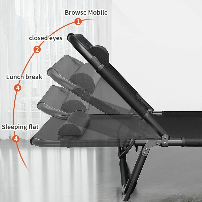 Chaise longue pliable réglable