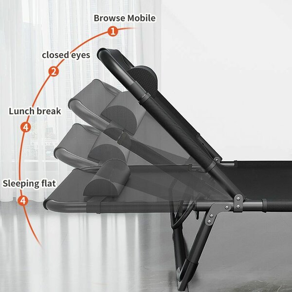 Chaise longue pliable réglable