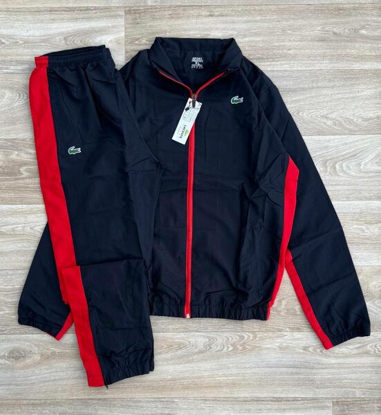 Survêtement homme noir et rouge