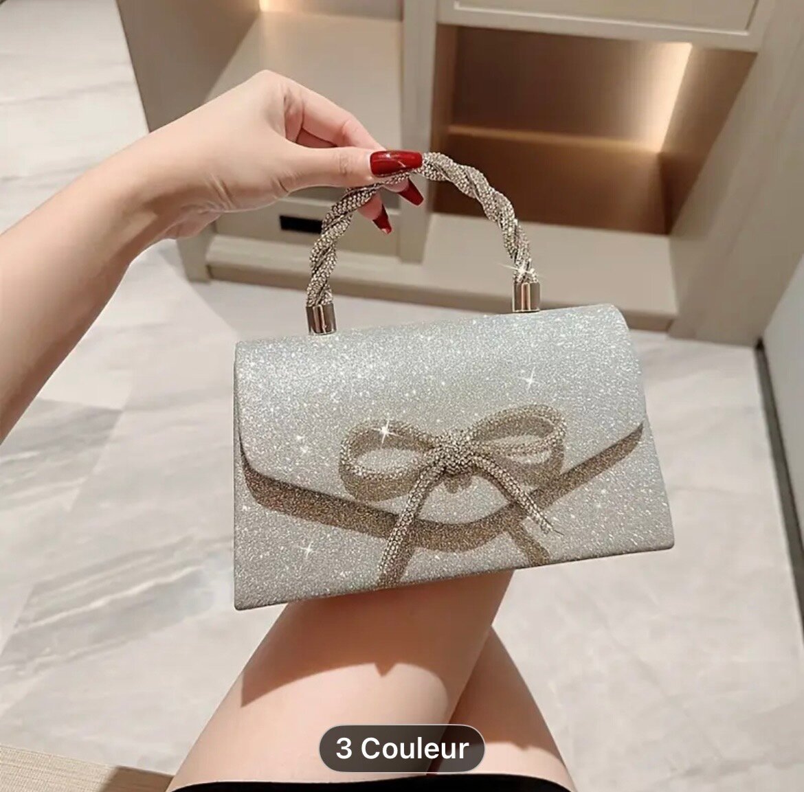 Sac à main soirée doré élégant