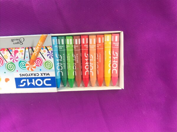 Crayons Doms Cire 12 Couleurs