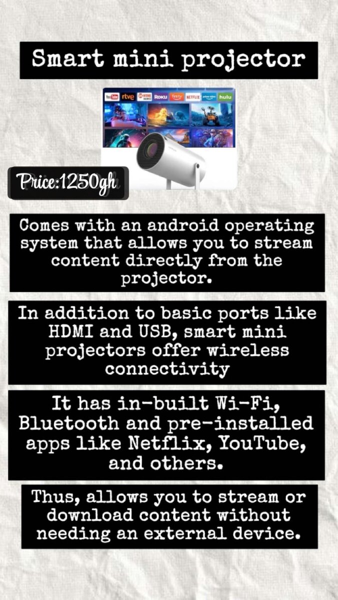 Smart android projector