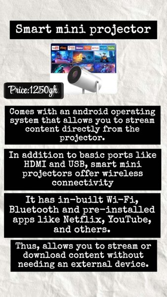 Smart android projector