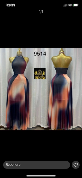 Robe longue dégradé élégante