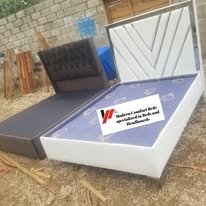 custom made bed with a high base
