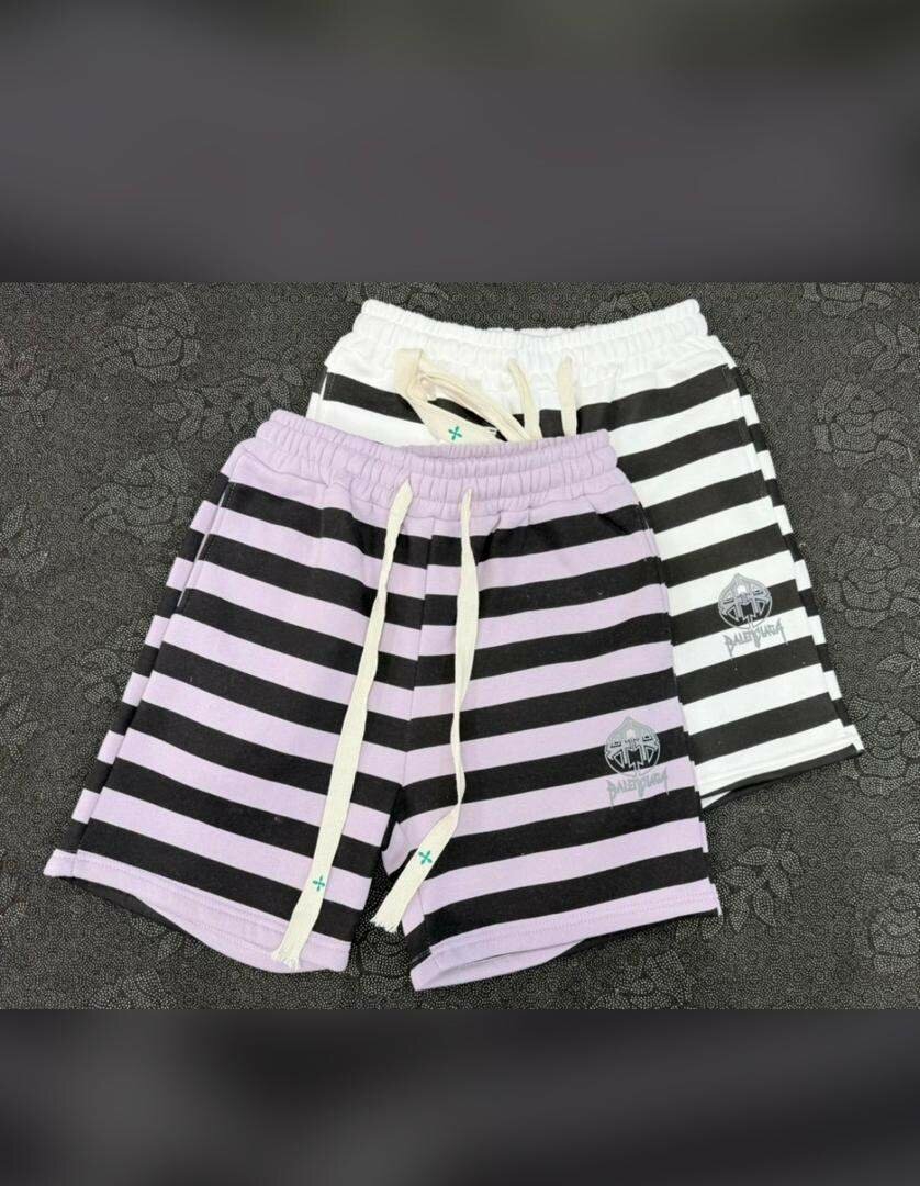 Shorts rayés unisexes