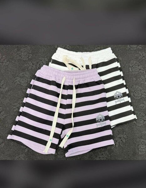 Shorts rayés unisexes