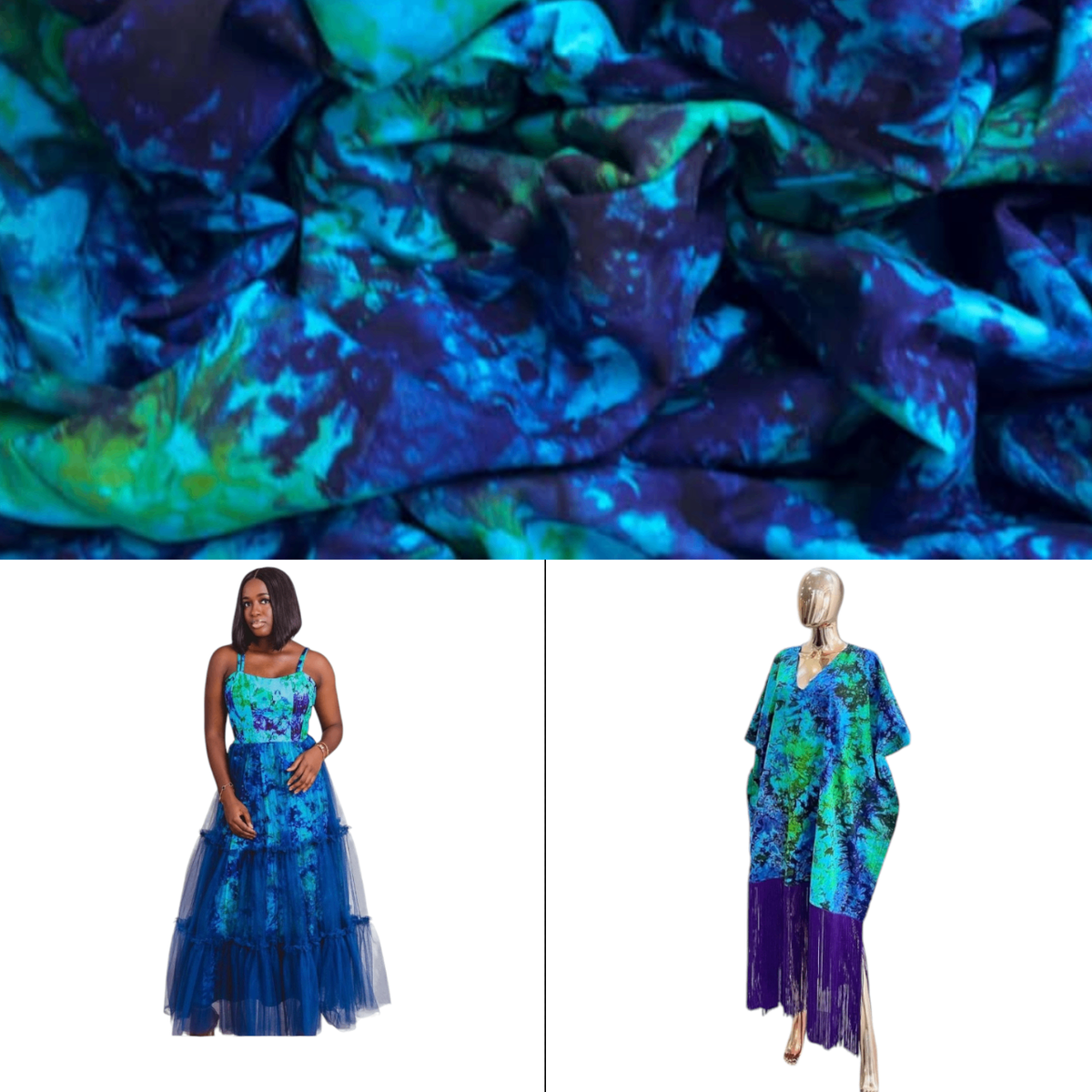 Hand dyed batik fabric