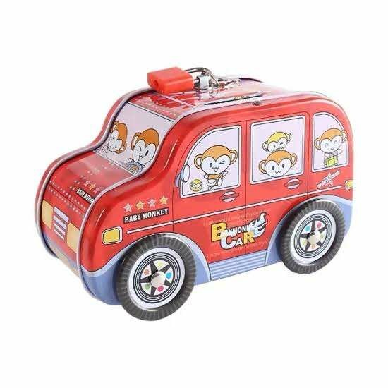 CAR shape Money Box Metal Body with Lock & Key
