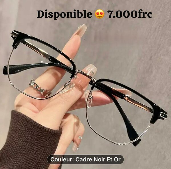 Lunettes Élégantes Noir Or