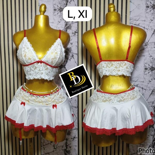 Ensemble lingerie blanche sexy