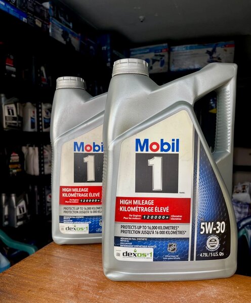 Mobil 1 5W30 HIGH MILEAGE Engine Oil (12000+) from Canada