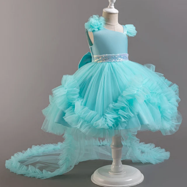 Robe de princesse turquoise