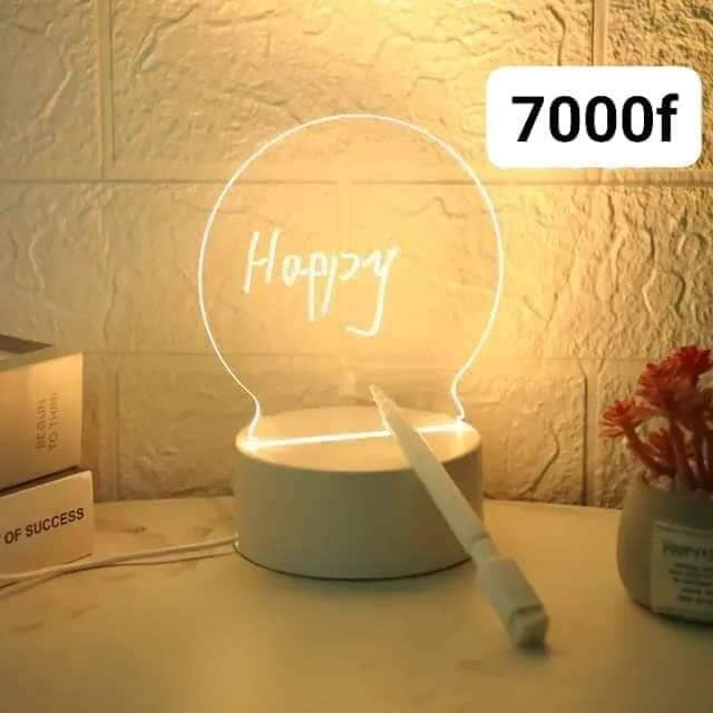 rétroéclairage avec inscription