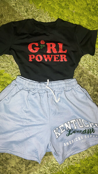 T-shirt 'Girl Power' Noir