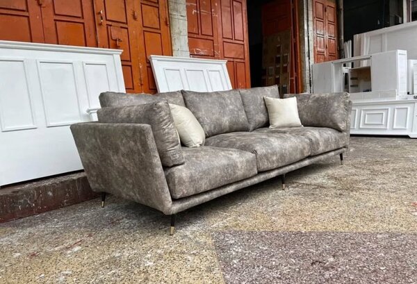 4 seater steel frame couch