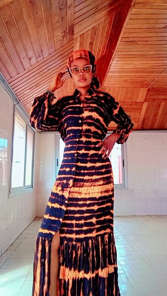 Robe longue tie-dye élégante