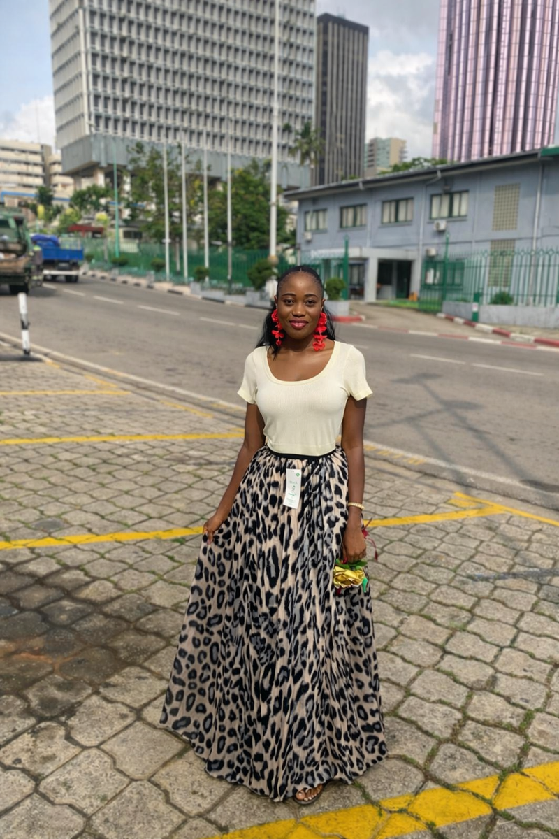 Jupe longue fleurie élégante