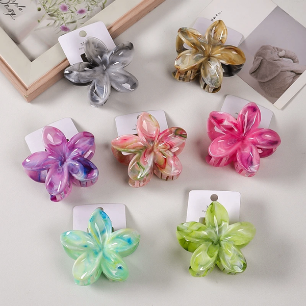 Flower Hair Claw Clips Set