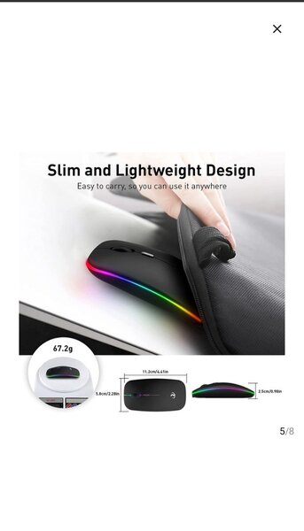 Souris sans fil rechargeable 2.4 G