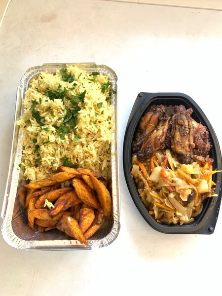 Jollof  & Turkey with Salad