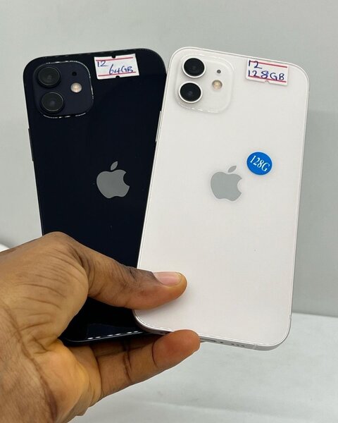 iPhone 12 en noir et blanc