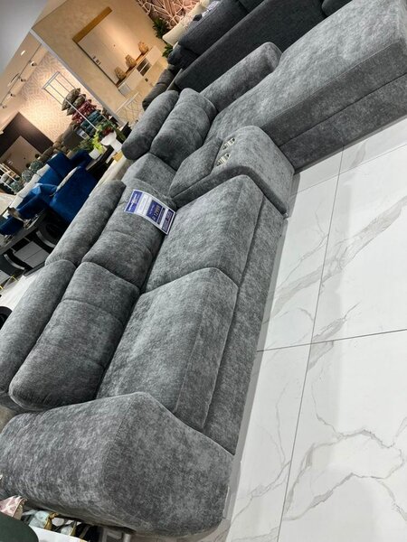 Canapé d'angle moderne gris