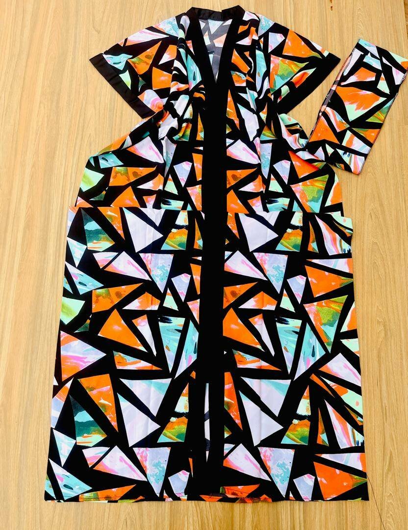 Bubu with inner belt and scarf