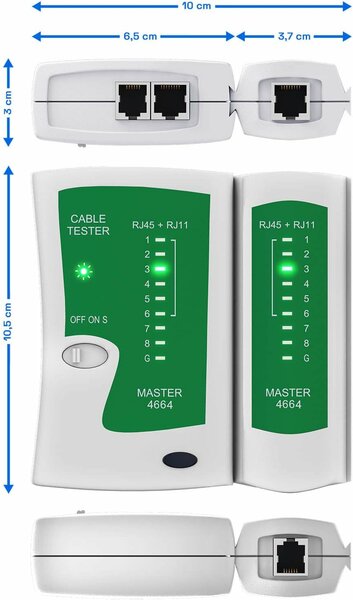 Testeur de câblage RJ45 RJ11