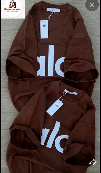 T-shirt brun "alo"