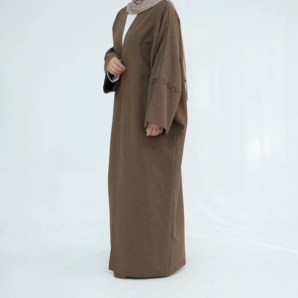 Linen Open Abaya
