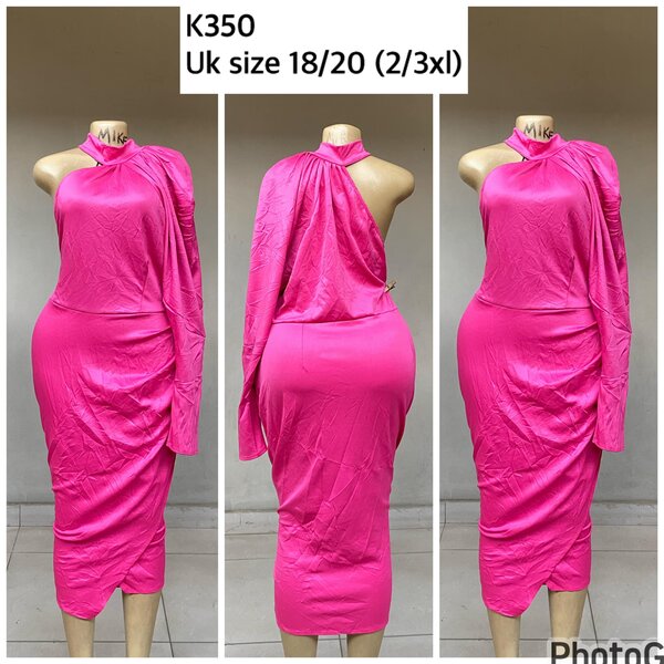 pink evening dress
